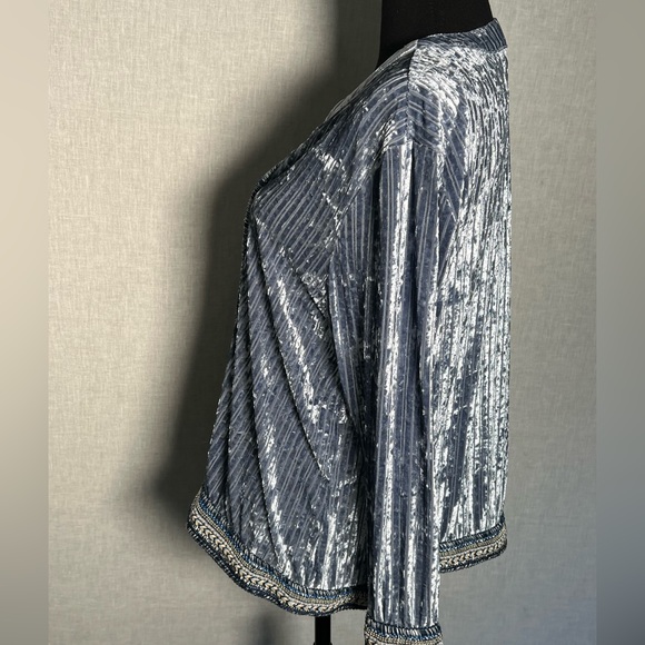 NWT Adore Blue Classy Trim Cardigan- XL - Picture 4 of 11